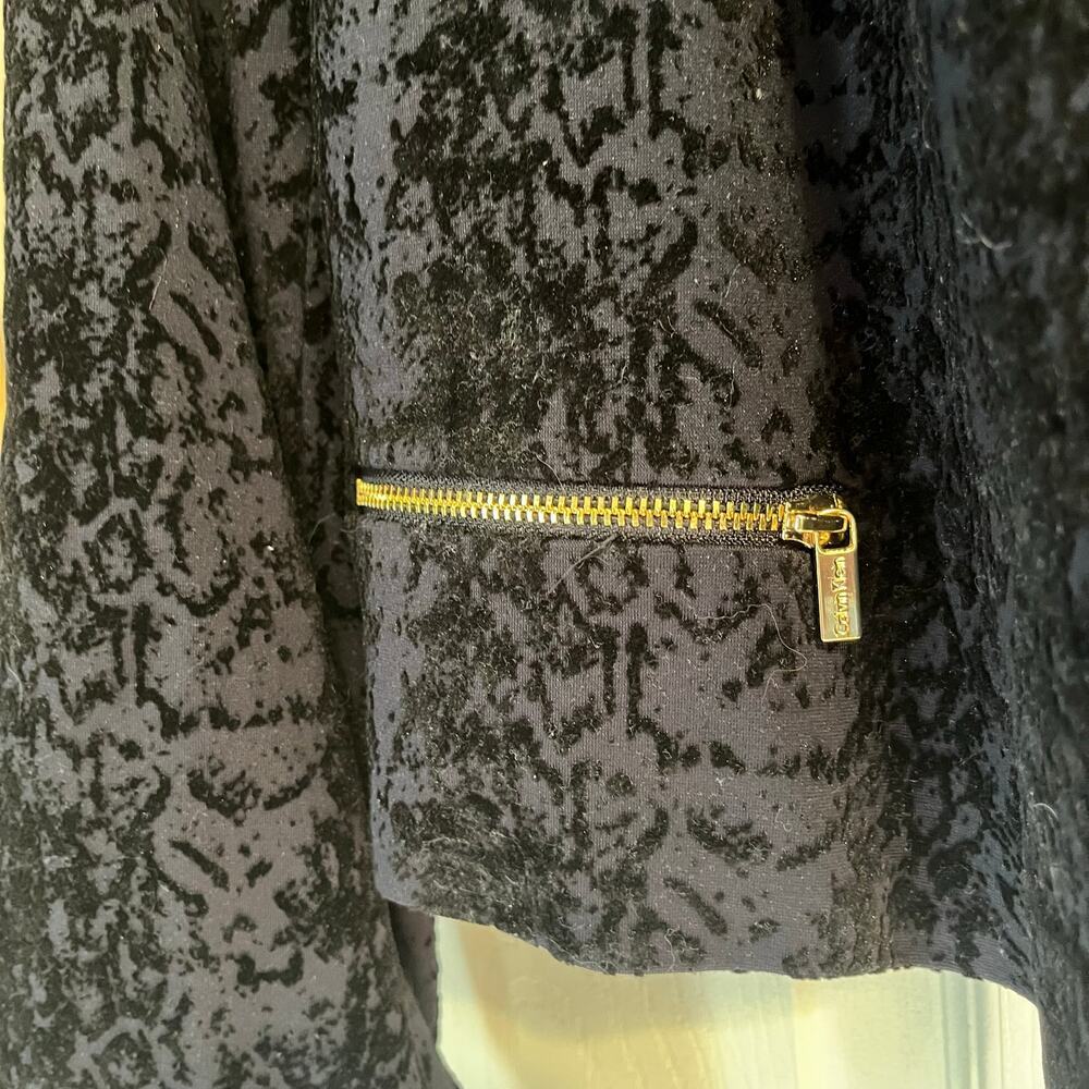Calvin Klein 14P Cropped Snakeskin Textured jacquard Blazer Jacket plus size - Picture 5 of 9